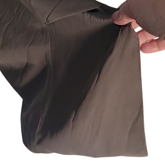 Eileen Fisher Womens Open Front Jacket L Brown Silk Blend - Picture 4 of 9